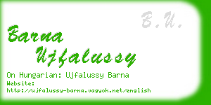 barna ujfalussy business card